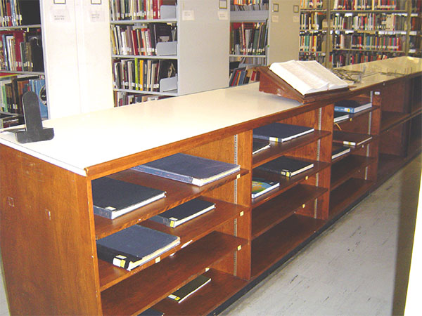 library shelves photo