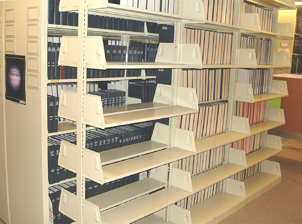 library shelves photo